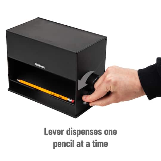 Mind Reader Black Plastic Straw & Pencil Dispenser